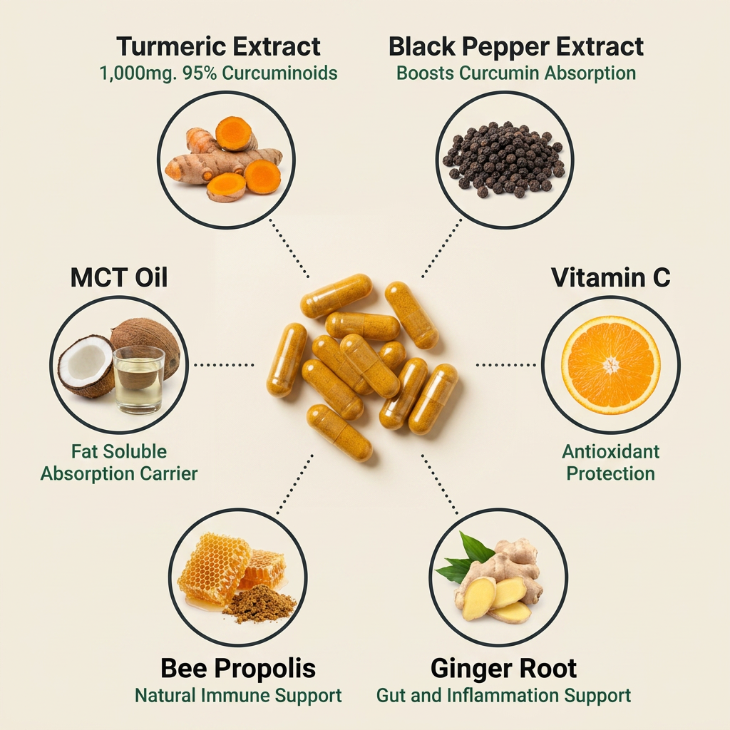 VitalFlow™ Turmeric Curcumin Capsules